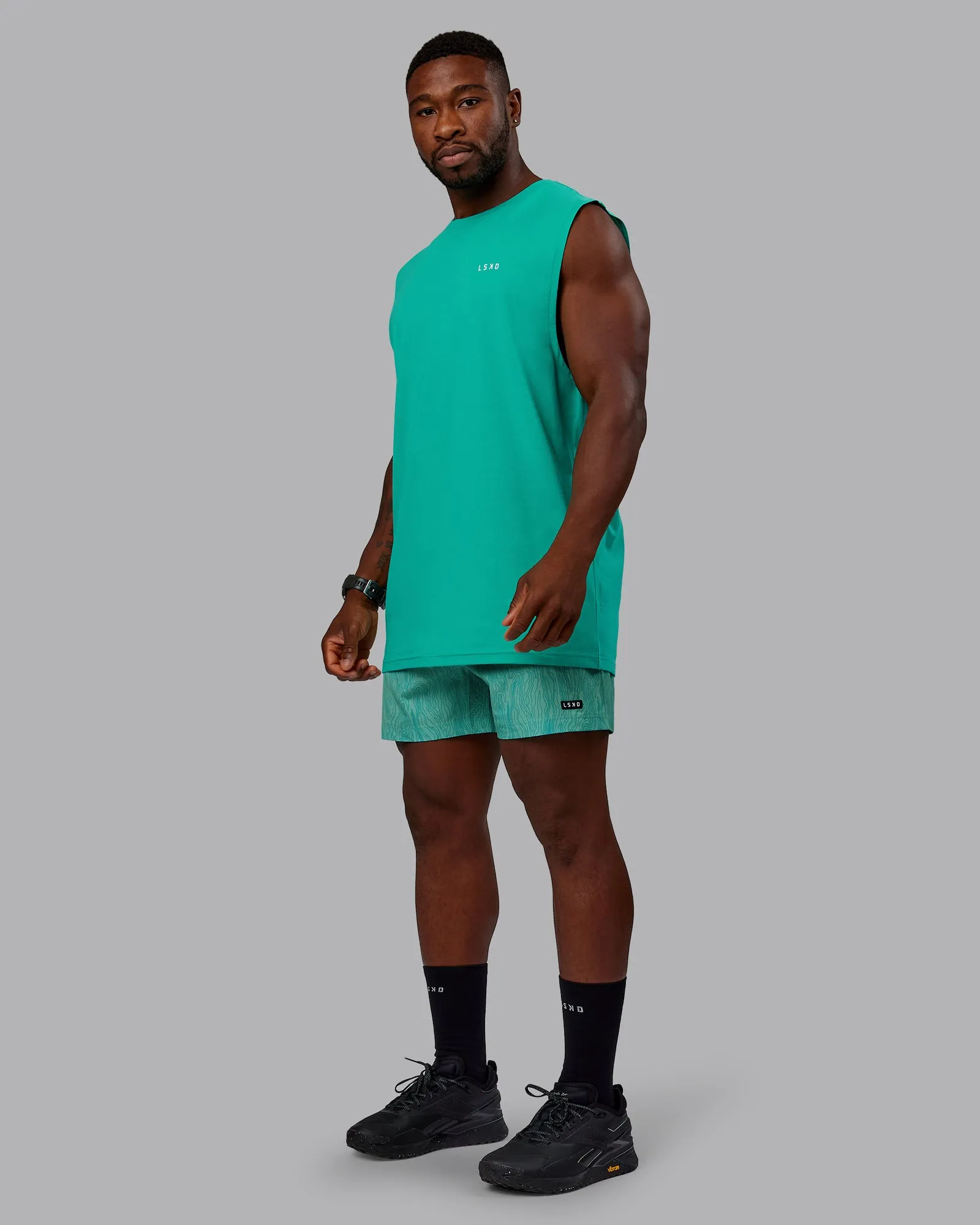 Rep 5" Performance Shorts - Topographic Blue Bird