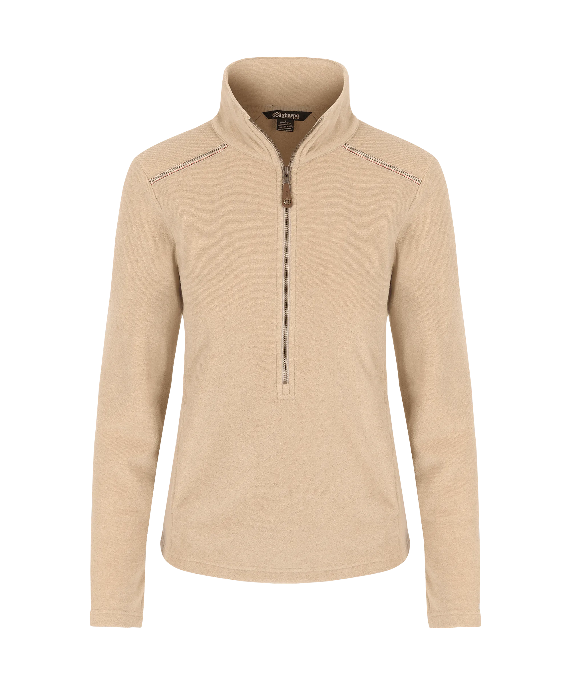 Rolpa Eco Pullover Zip - Bardiya Sand