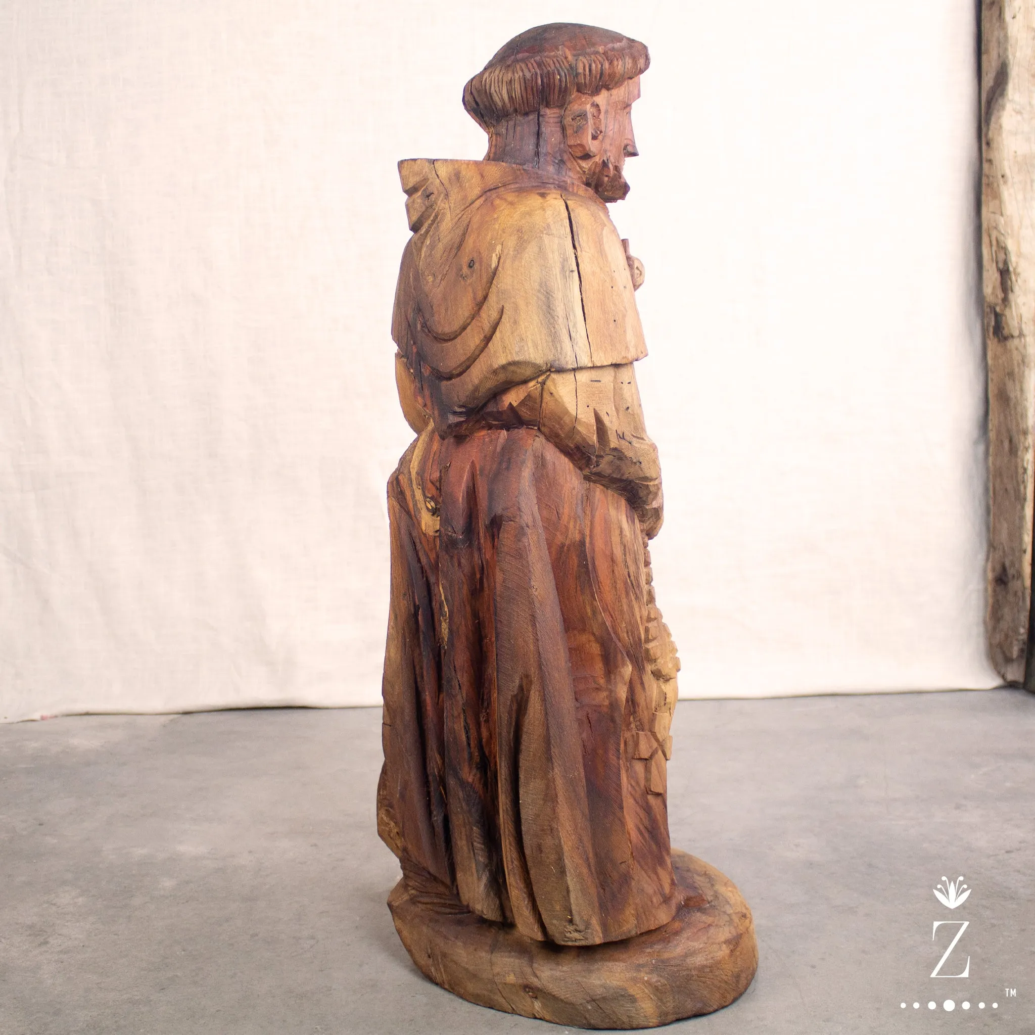 Santo Carving St. Francis Sculpture