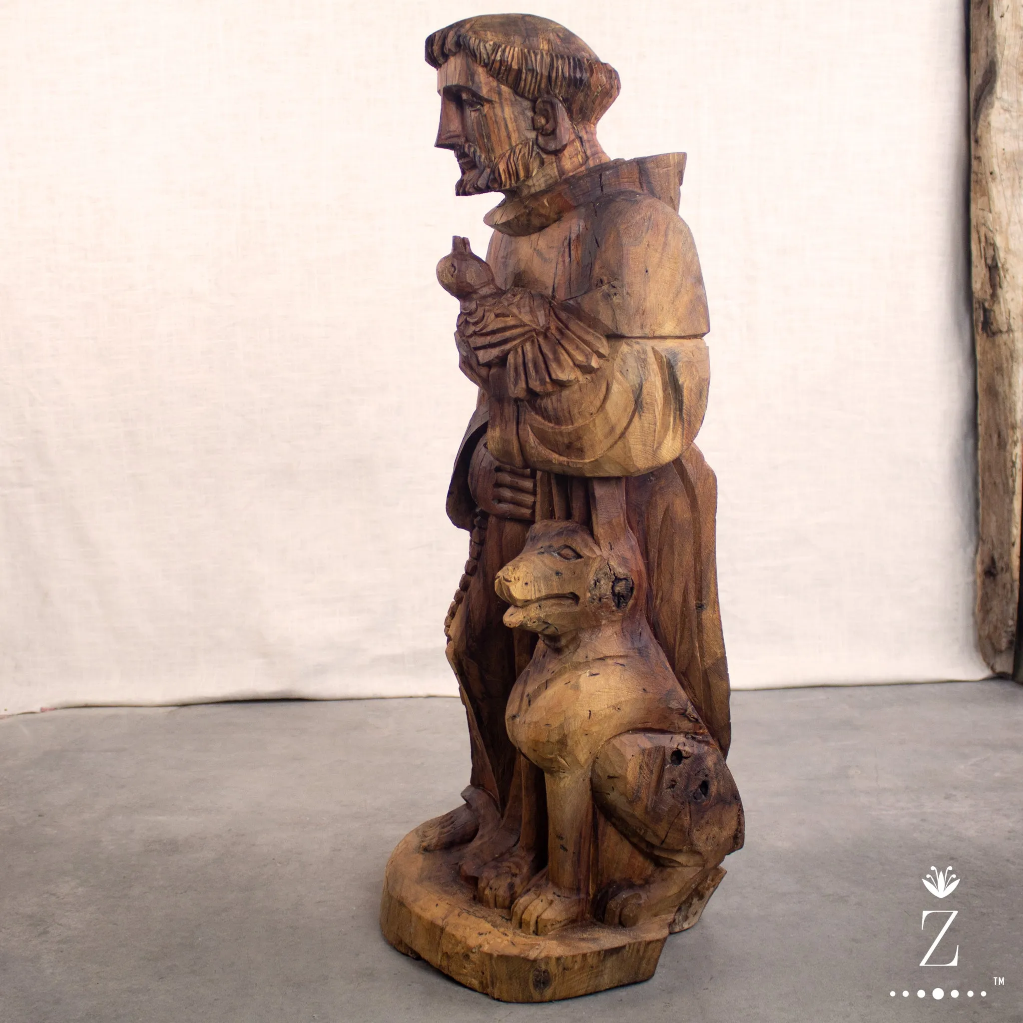 Santo Carving St. Francis Sculpture