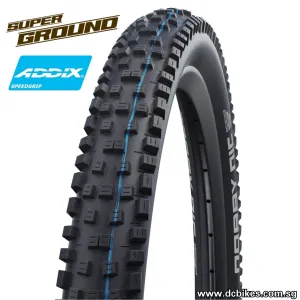 Schwalbe 27.5'' X 2.25 | 27.5 X 2.35 Nobby Nic Super Ground | Trail Evo ADDIX Speedgrip Tubeless Ready Folding Tyres (1 Tire)