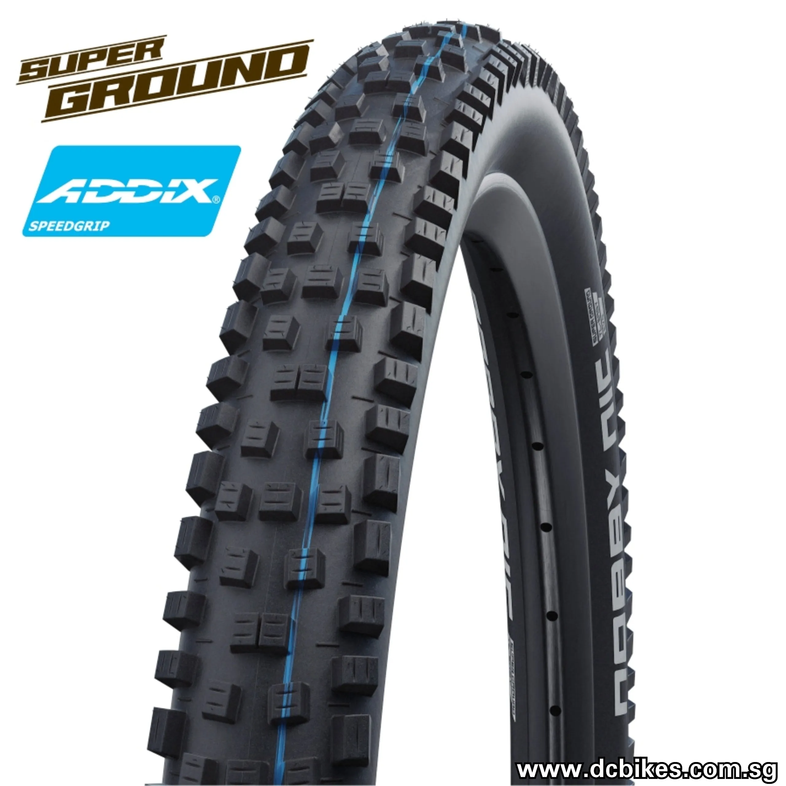 Schwalbe 27.5'' X 2.25 | 27.5 X 2.35 Nobby Nic Super Ground | Trail Evo ADDIX Speedgrip Tubeless Ready Folding Tyres (1 Tire)