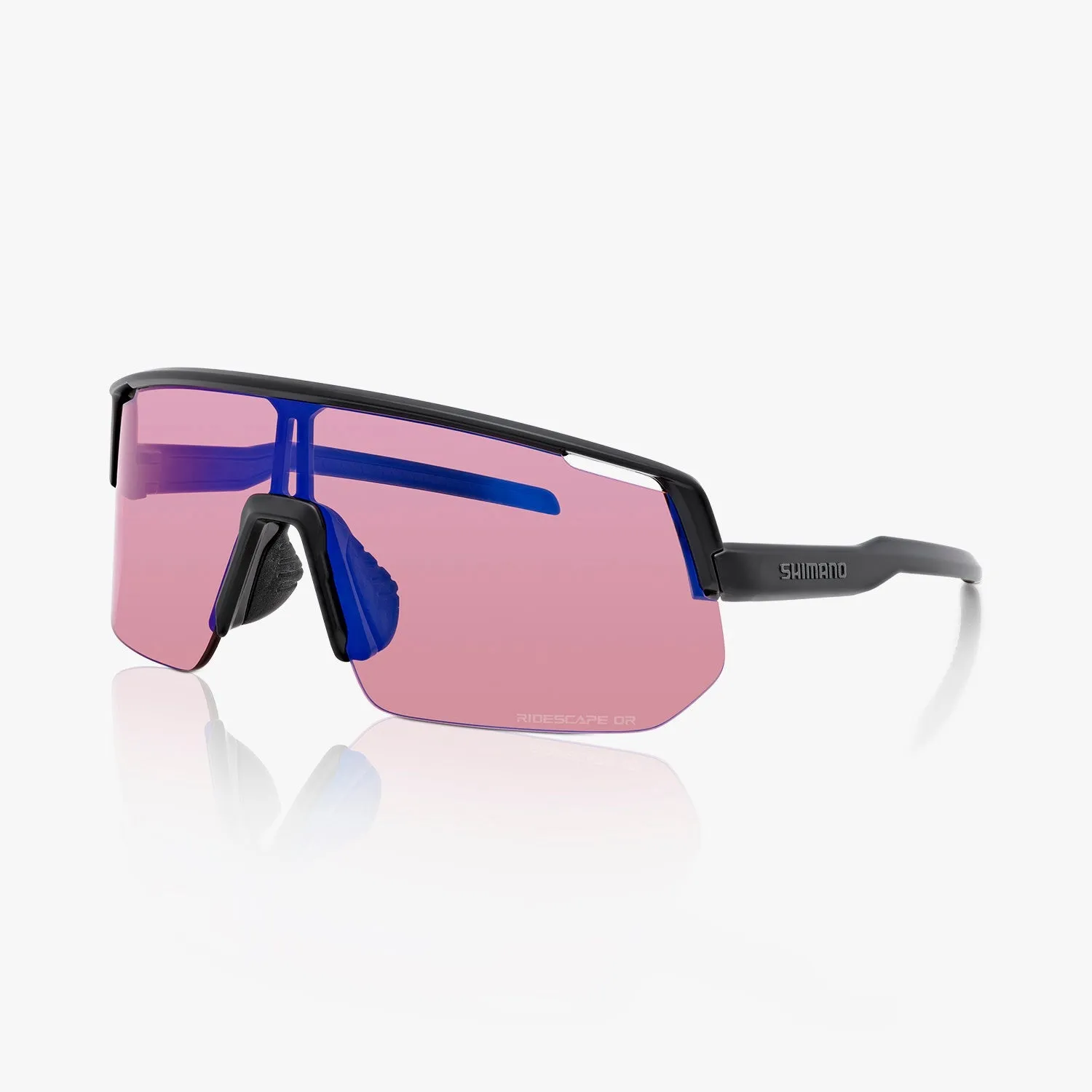 Shimano Technium L Sunglasses — Matte Black Frame / RIDESCAPE Off-Road Lens and Clear Spare