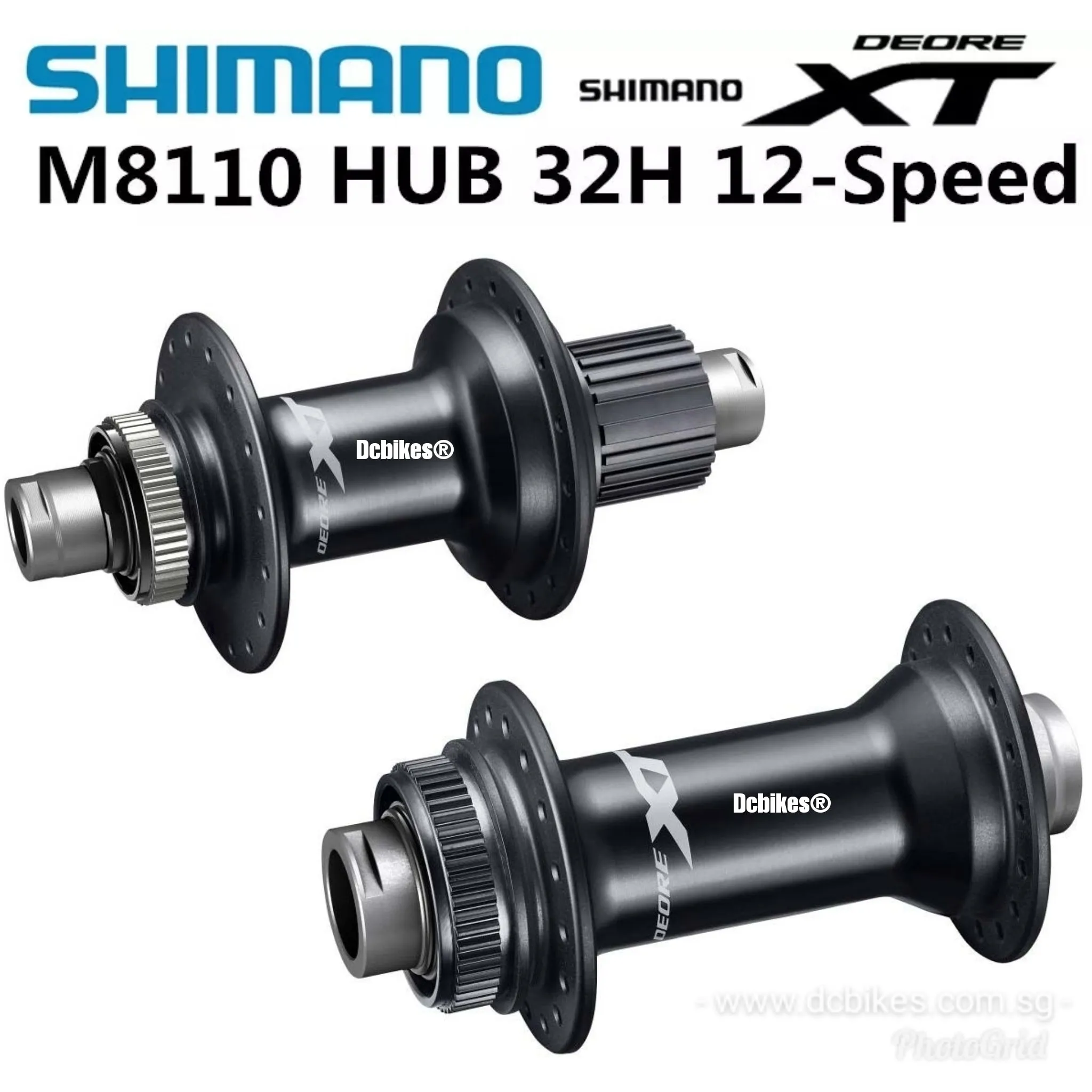 Shimano XT 15mm/148mm Boost HB-M8110 Center-Lock Front & Rear Hubs 28 Holes