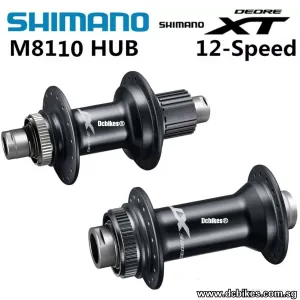 Shimano XT 15mm/148mm Boost HB-M8110 Center-Lock Front & Rear Hubs 28 Holes