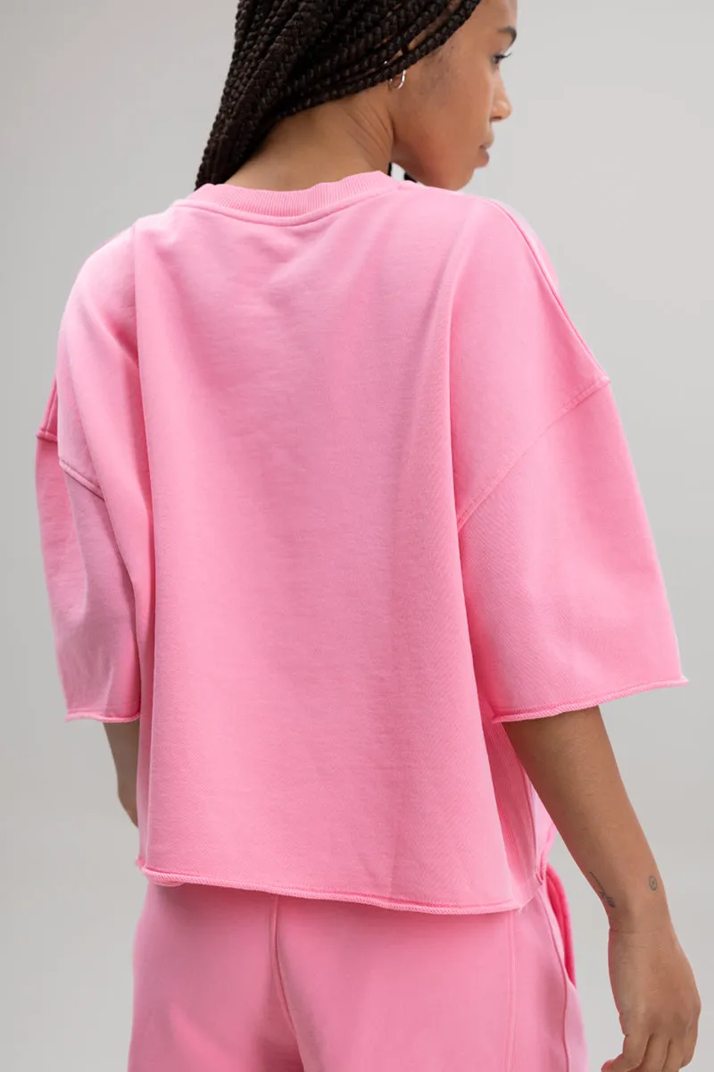Short Sleeve Sweat Rosewood