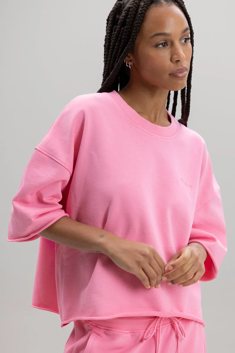 Short Sleeve Sweat Rosewood