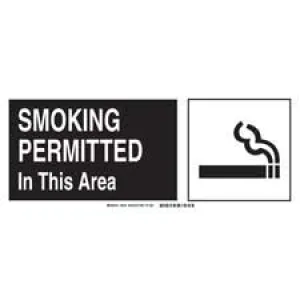 Smoking Permitted In This Area Sign/ Buy Online