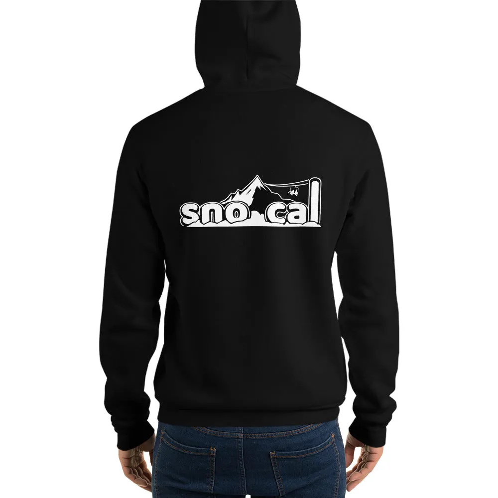 Sno Cal™ Unisex hoodie with white lettering logo