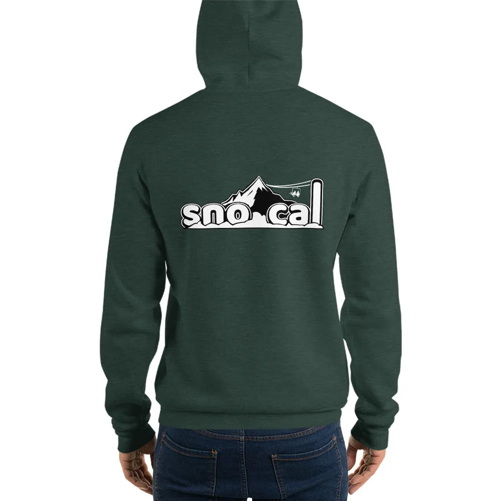 Sno Cal™ Unisex hoodie with white lettering logo