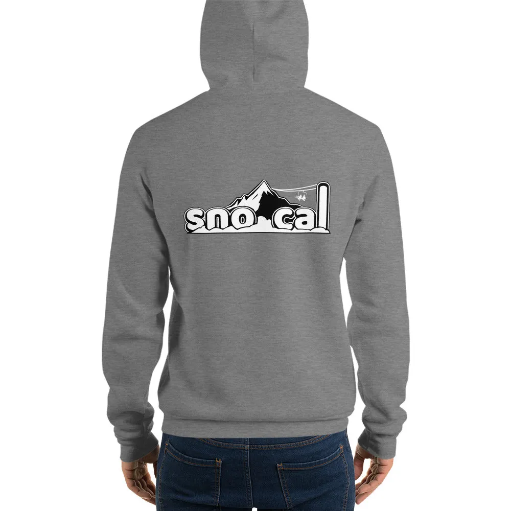 Sno Cal™ Unisex hoodie with white lettering logo