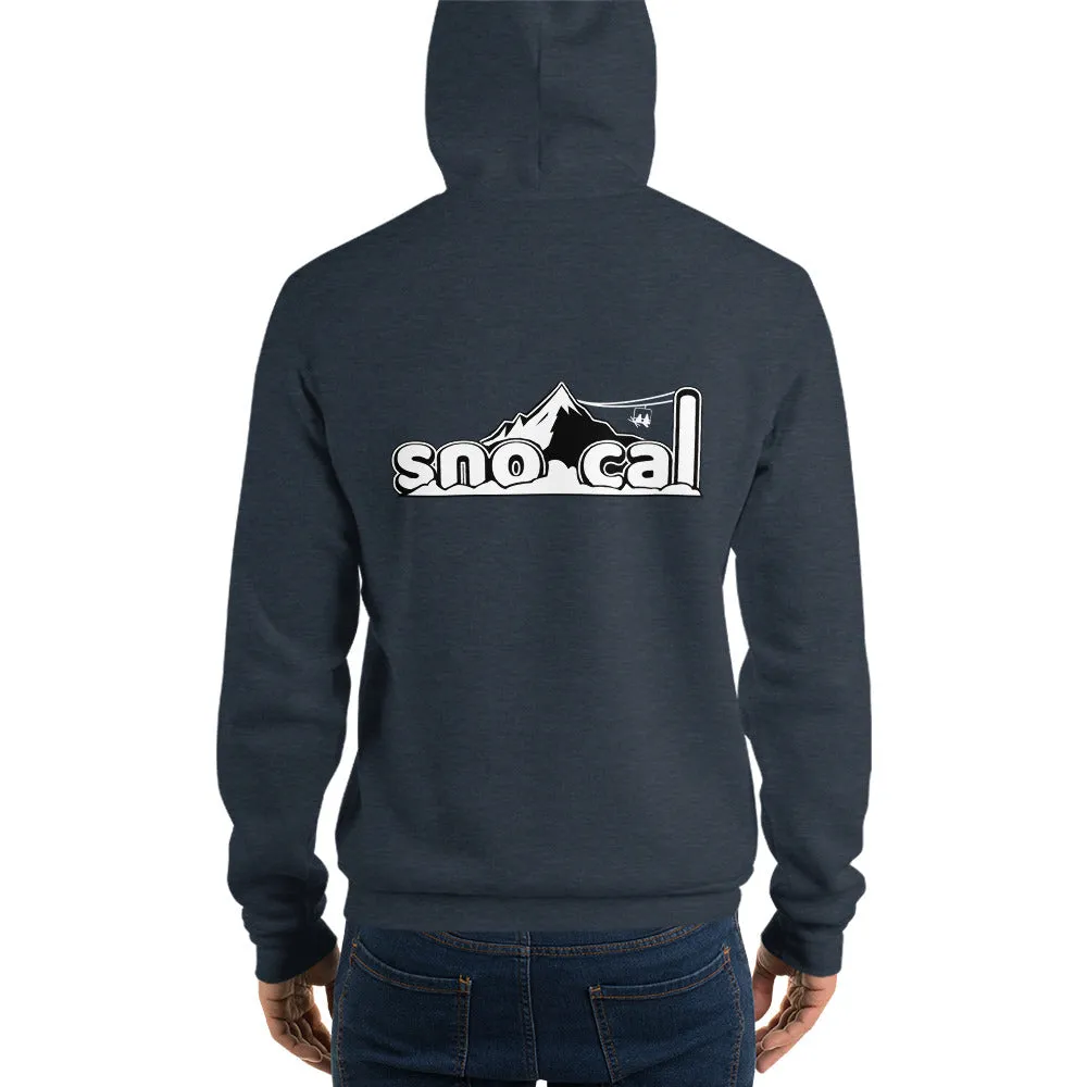 Sno Cal™ Unisex hoodie with white lettering logo