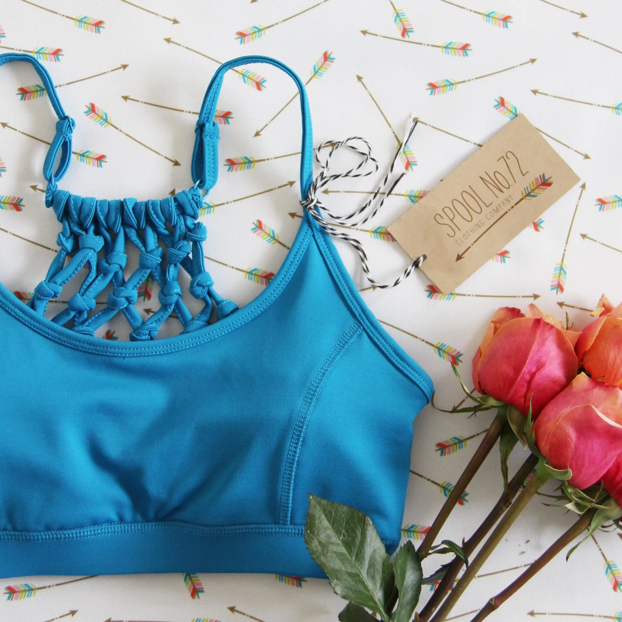 Spool Active Braided Sports Bra in Sky