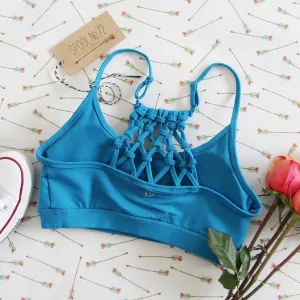 Spool Active Braided Sports Bra in Sky