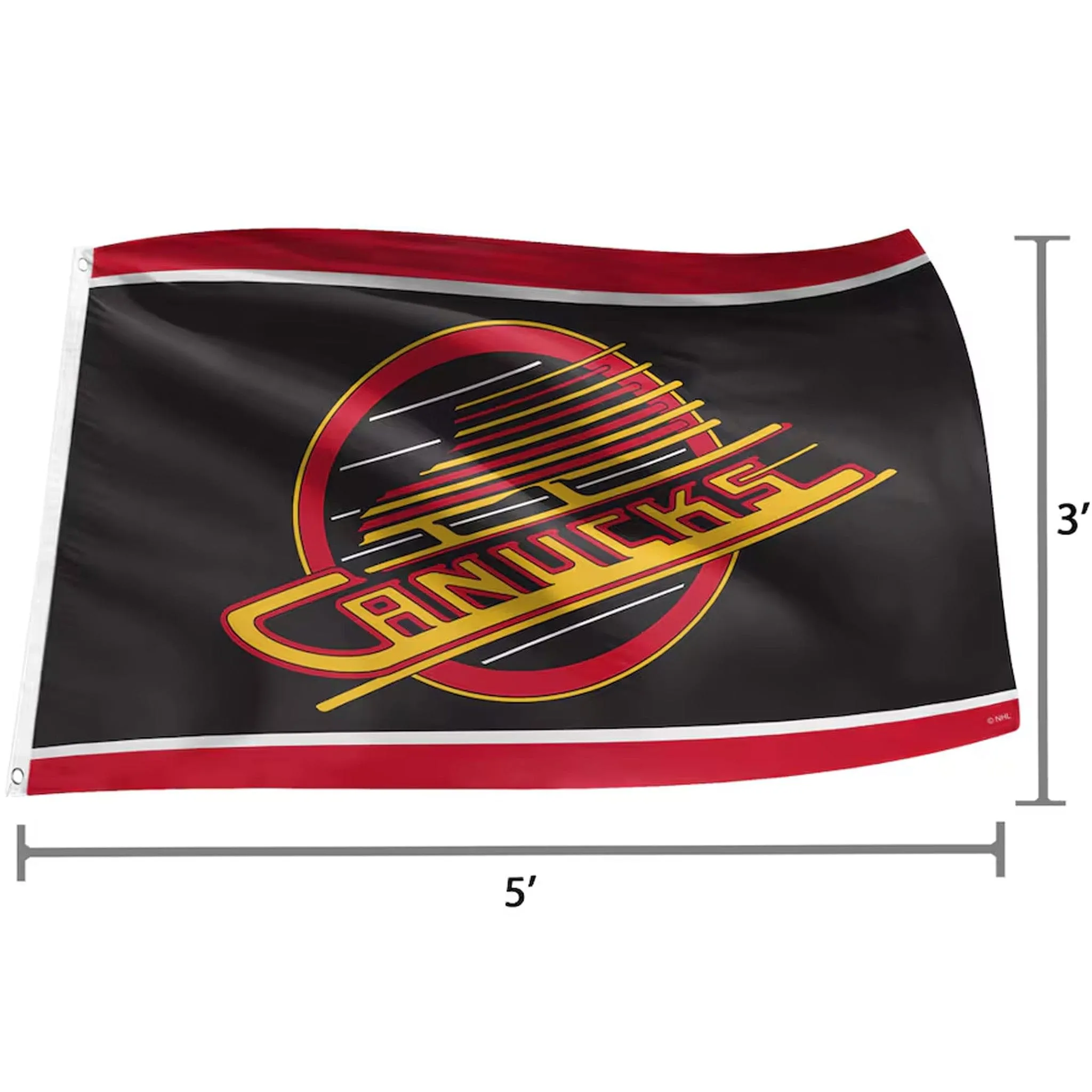 Sports Vault NHL Flag - Vancouver Canucks Skate