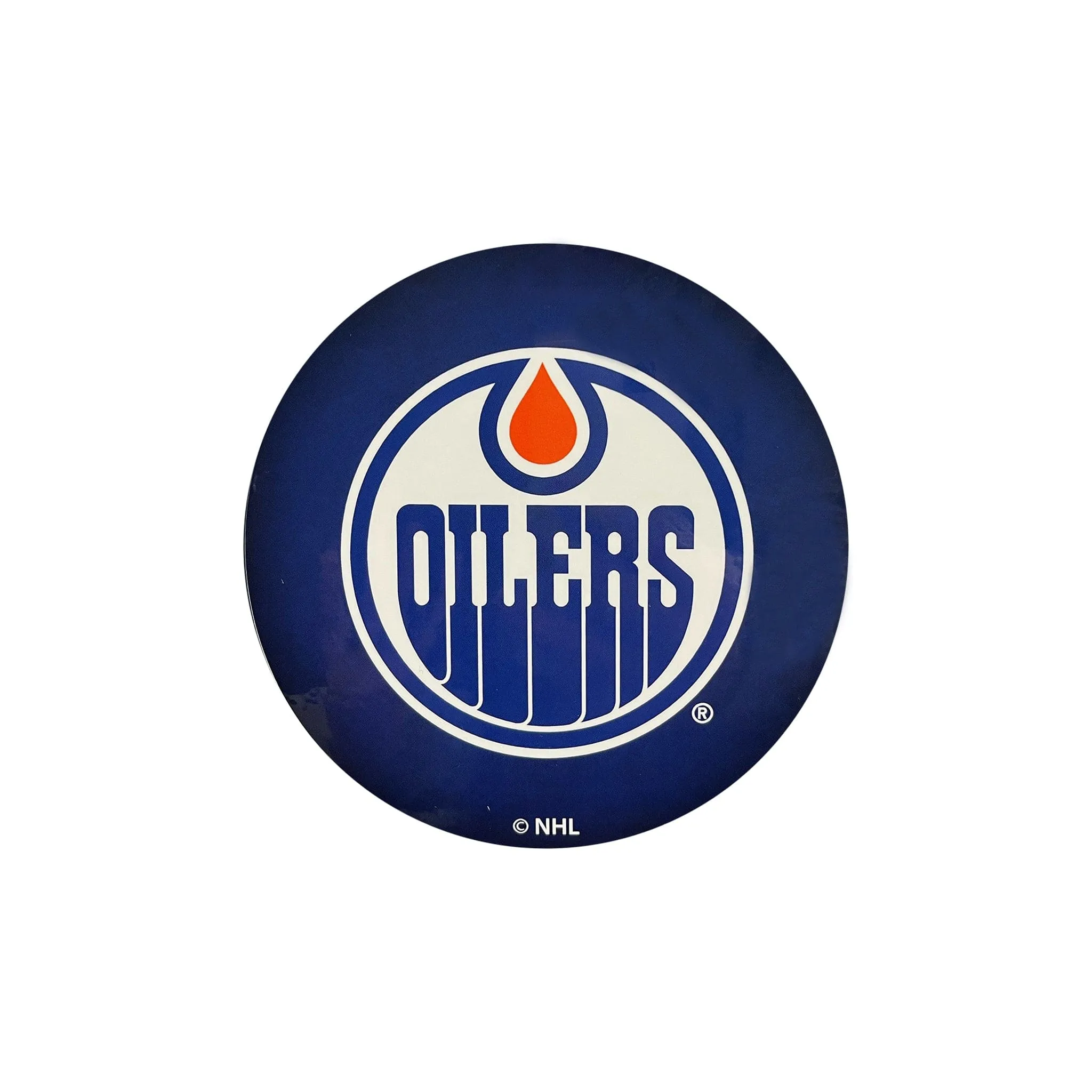 Sports Vault NHL Round Vinyl Decal - Edmonton Oilers