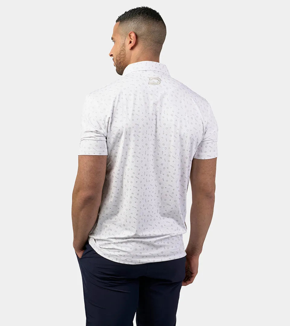 SQUIGGLE POLO - WHITE