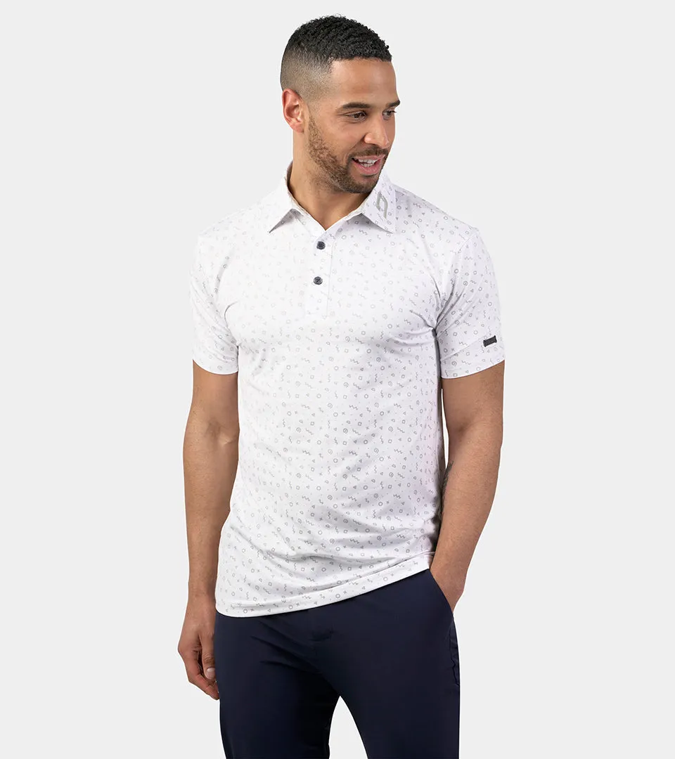 SQUIGGLE POLO - WHITE