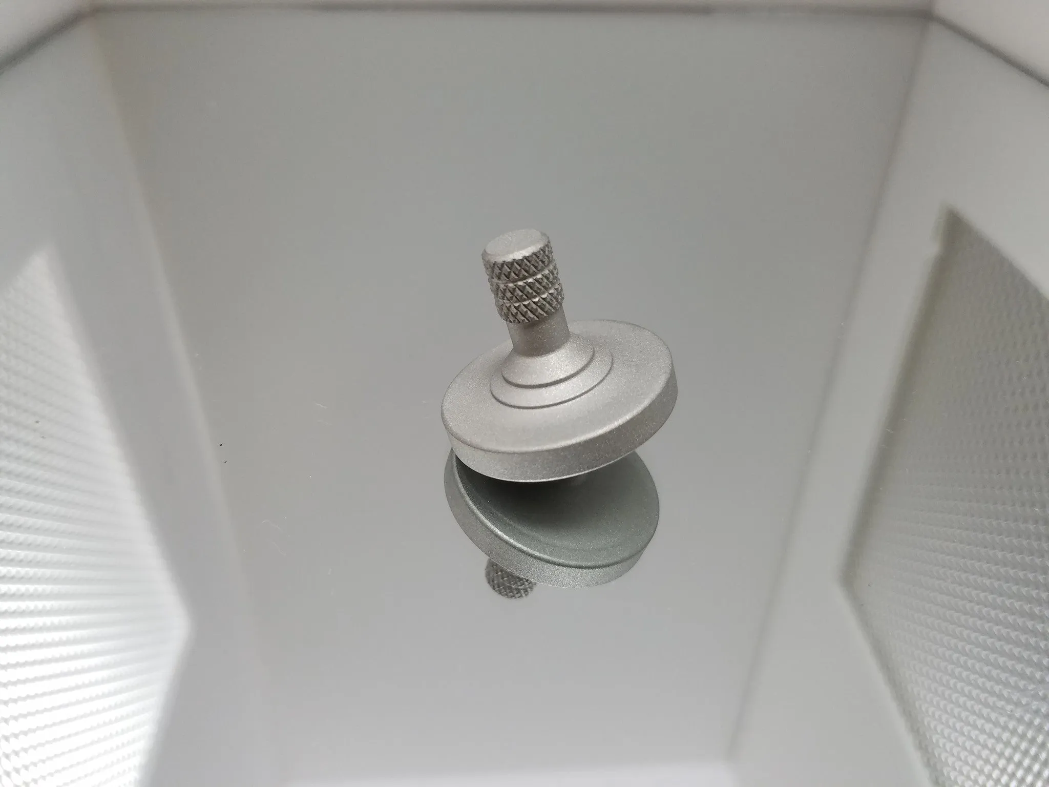 Stainless Steel Spinning Top with a Blasted Finish
