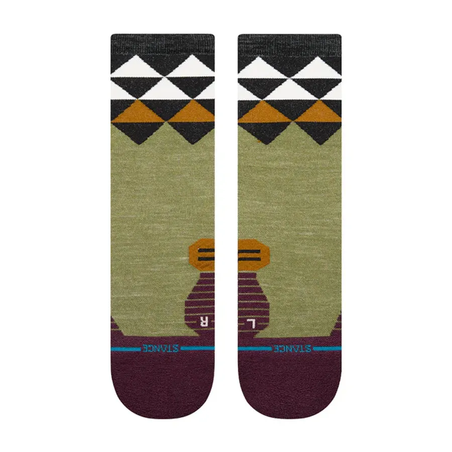 Stance Women's Run Quadrilateral Lt Wool Crew Sock Black