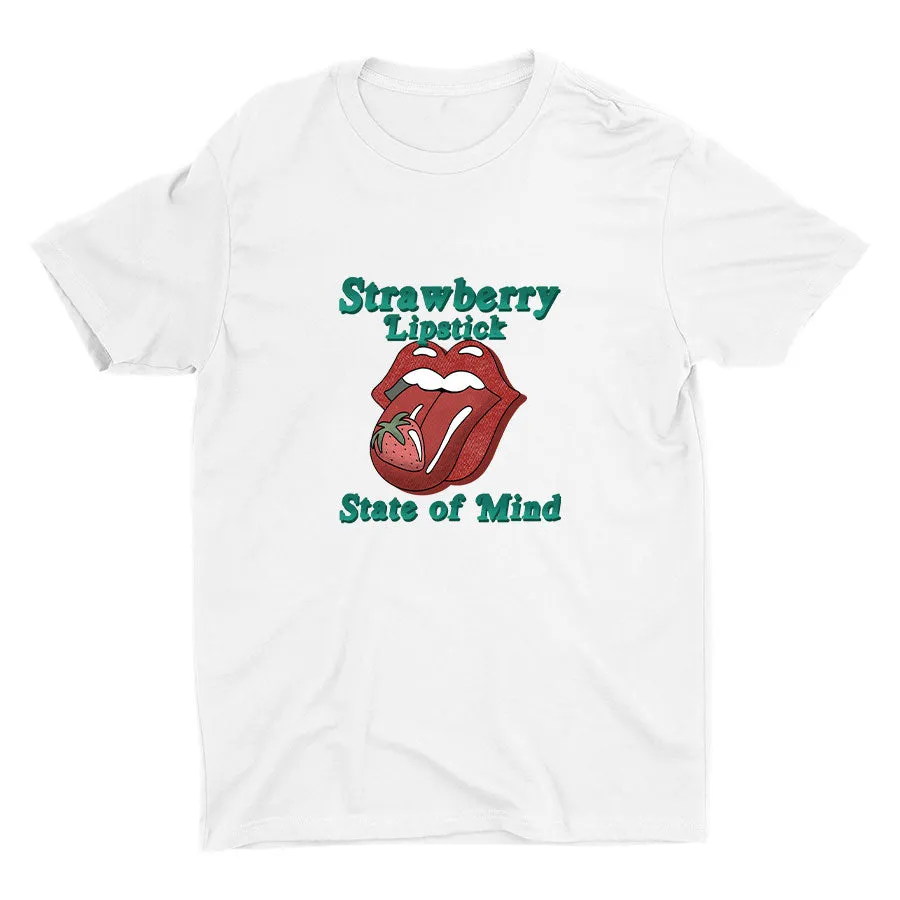 Strawberry Lipstick Cotton Tee