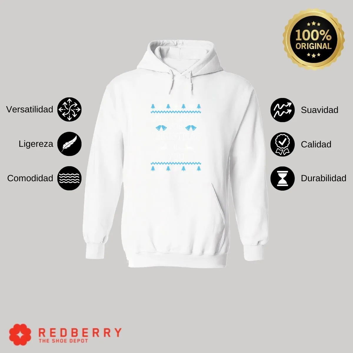 Sudadera Deportiva Hombre Navideña Hoodie 027