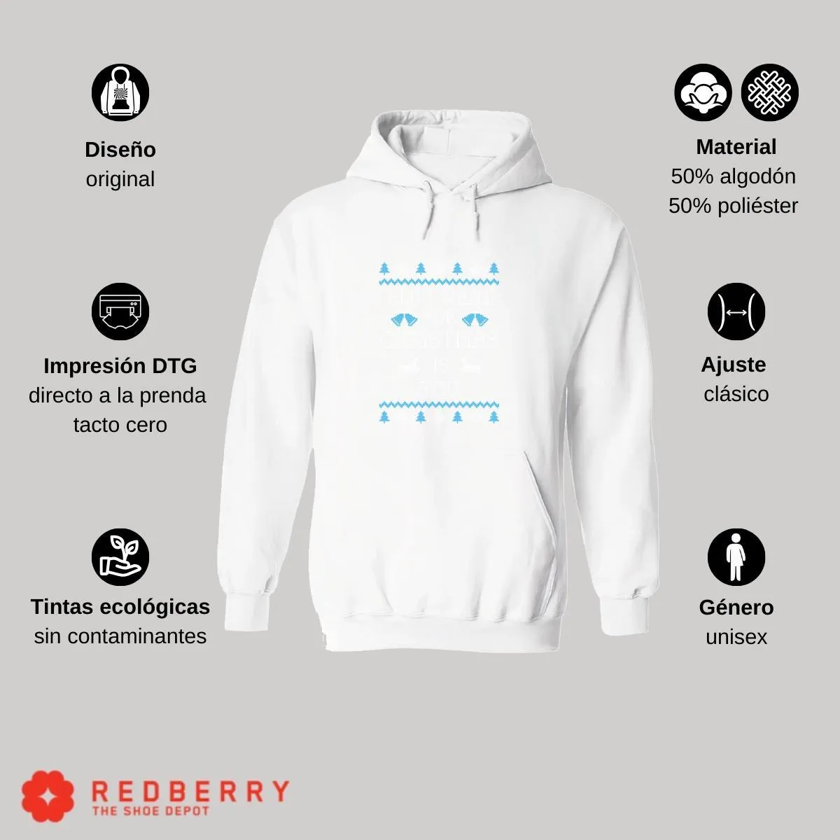Sudadera Deportiva Hombre Navideña Hoodie 027
