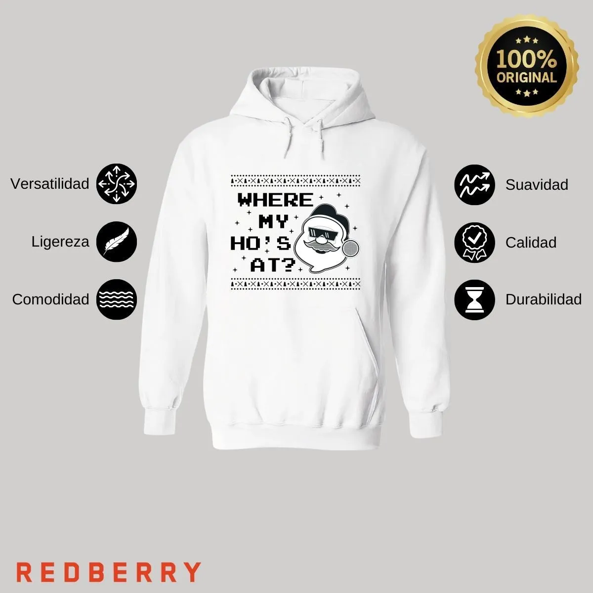 Sudadera Deportiva Mujer Navideña Hoodie 017