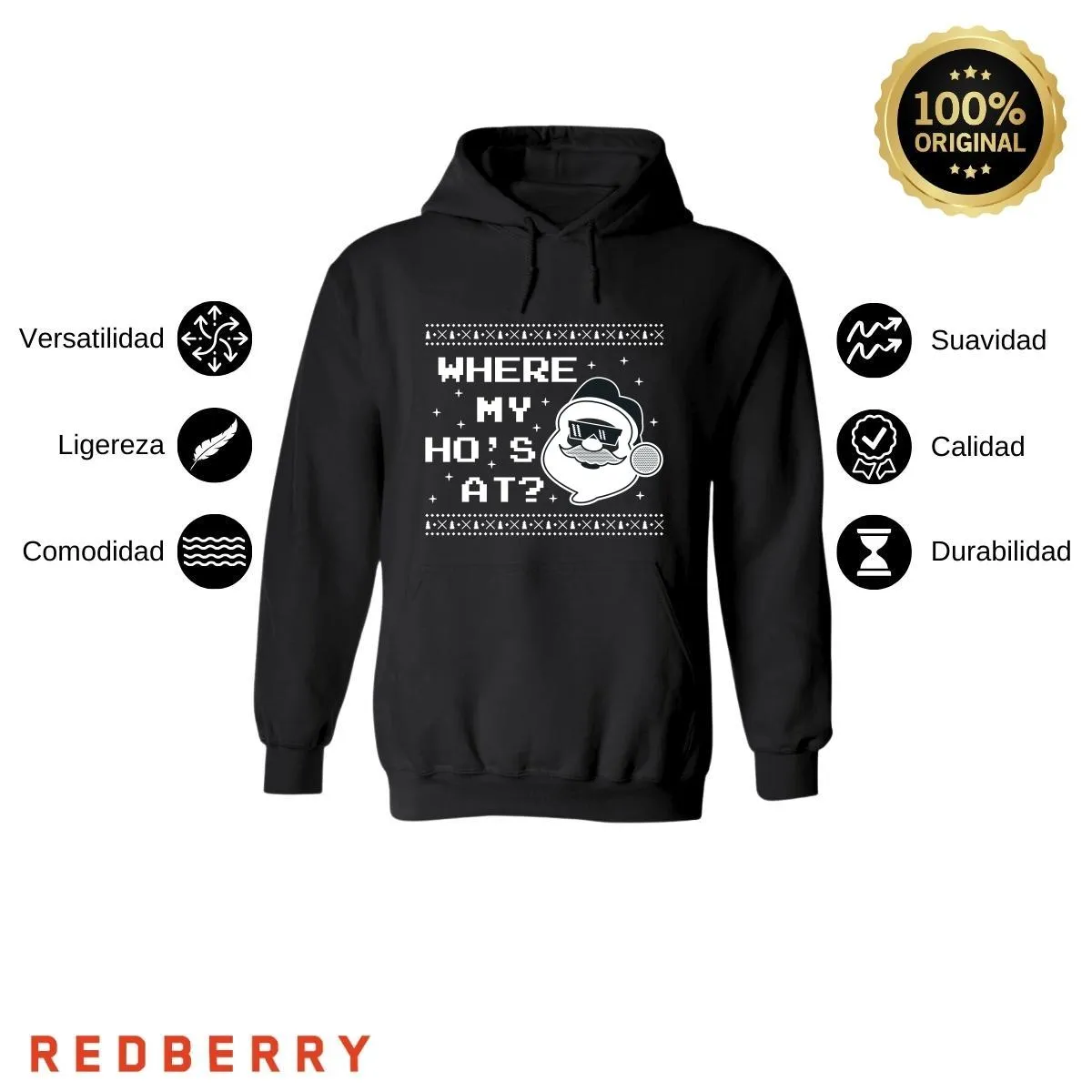 Sudadera Deportiva Mujer Navideña Hoodie 017