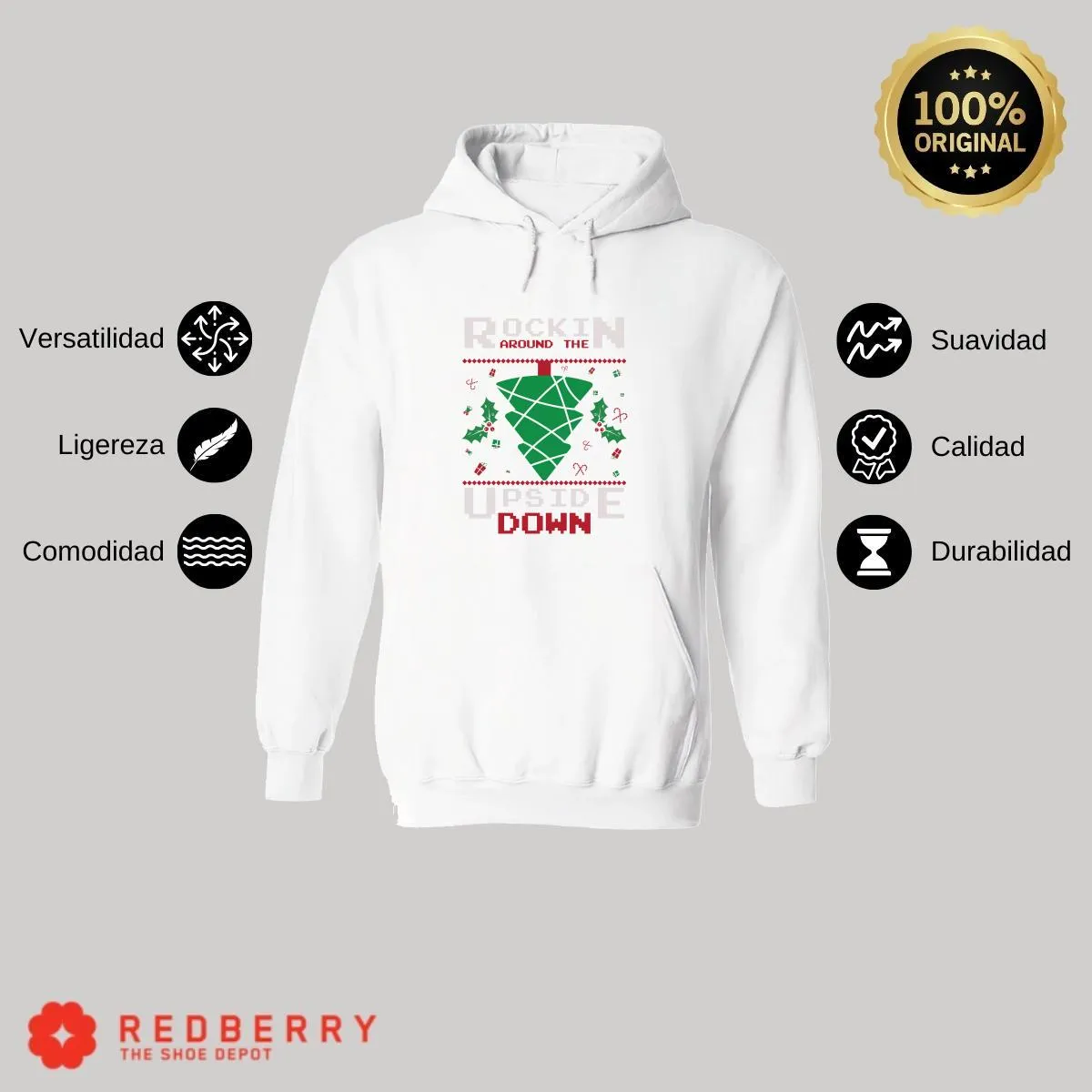 Sudadera Navideña Hombre Deportiva Hoodie 015