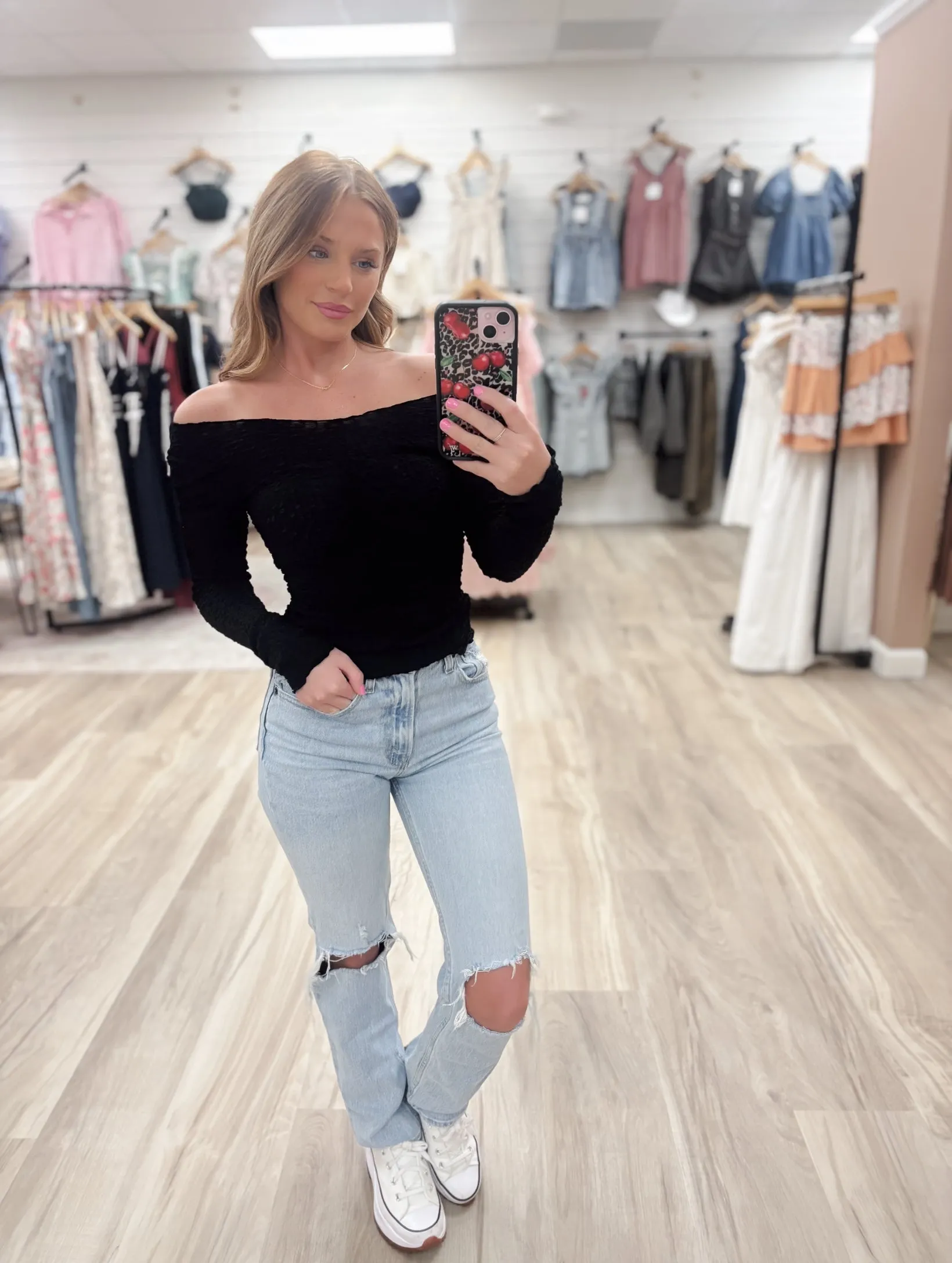 Sweetly Cinched Black Top