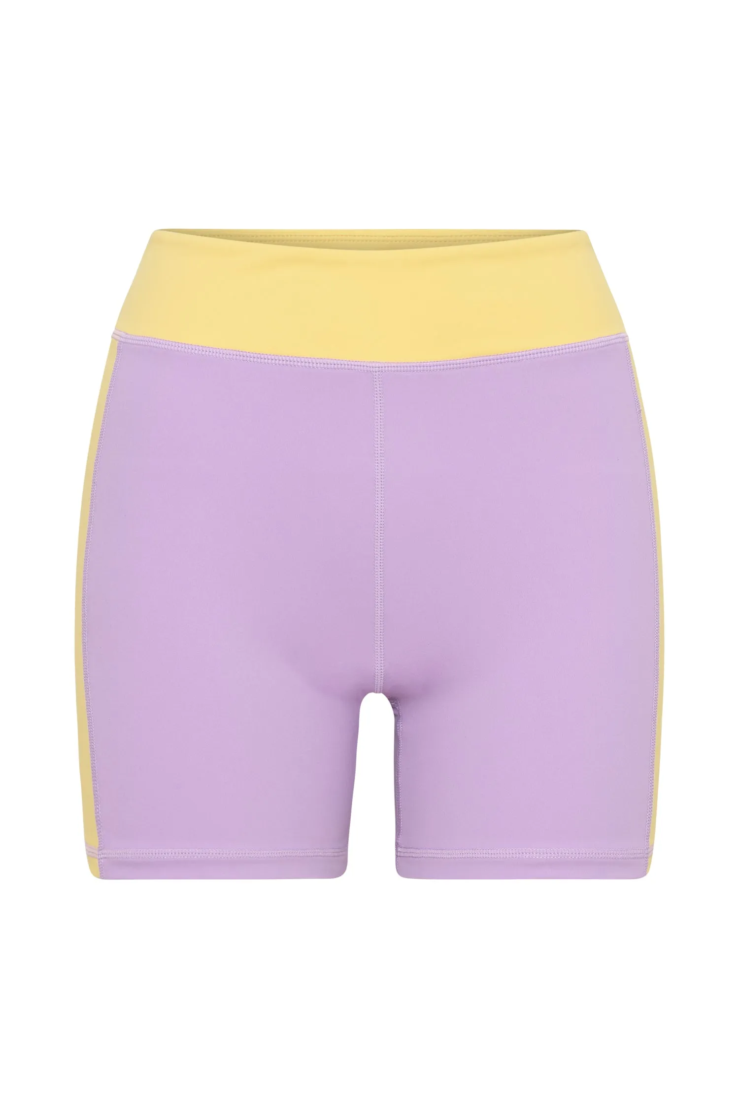 Taleah Two Tone Shorts - Lilac/Yellow
