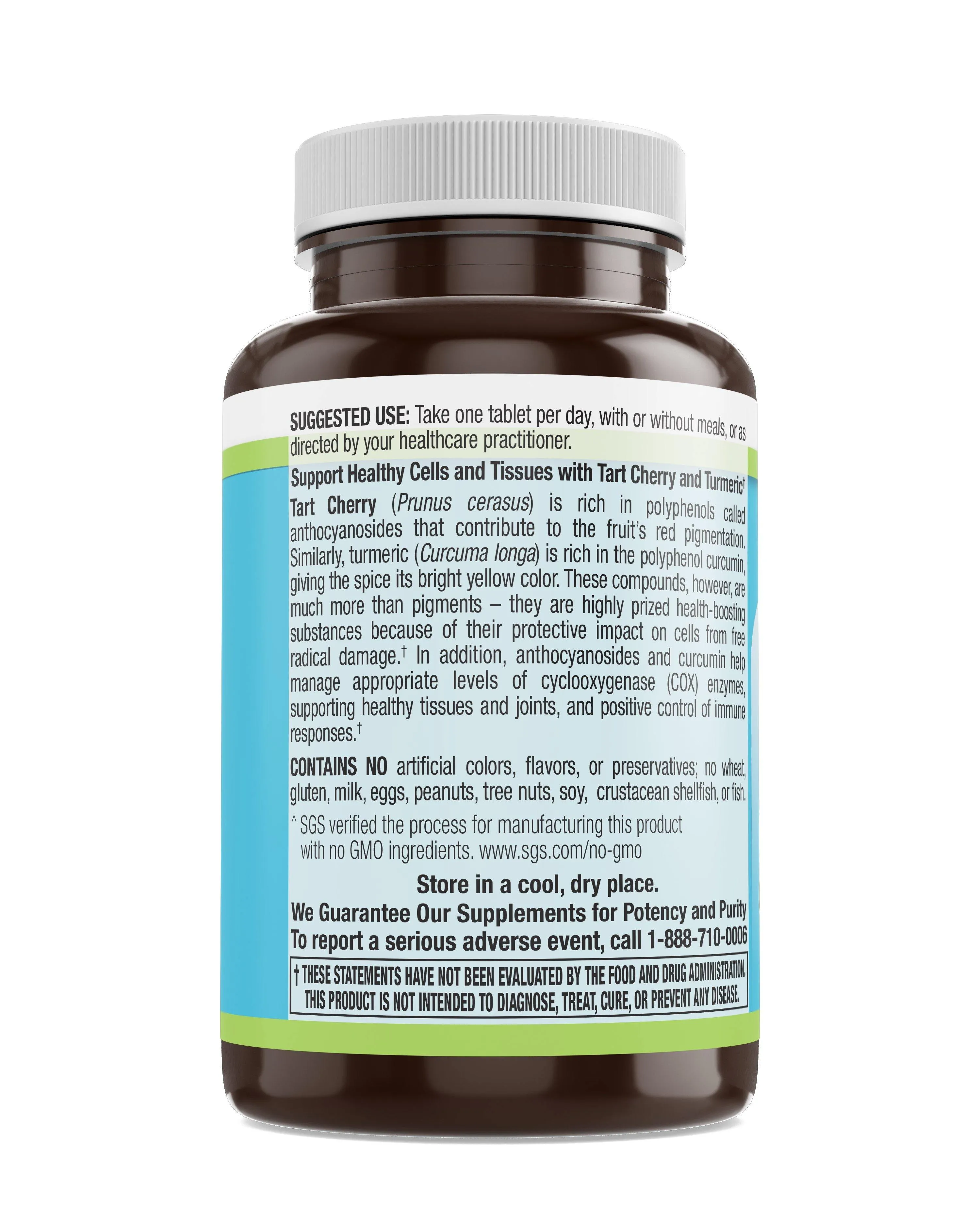 Tart Cherry with Turmeric Veg Tabs 60 Count