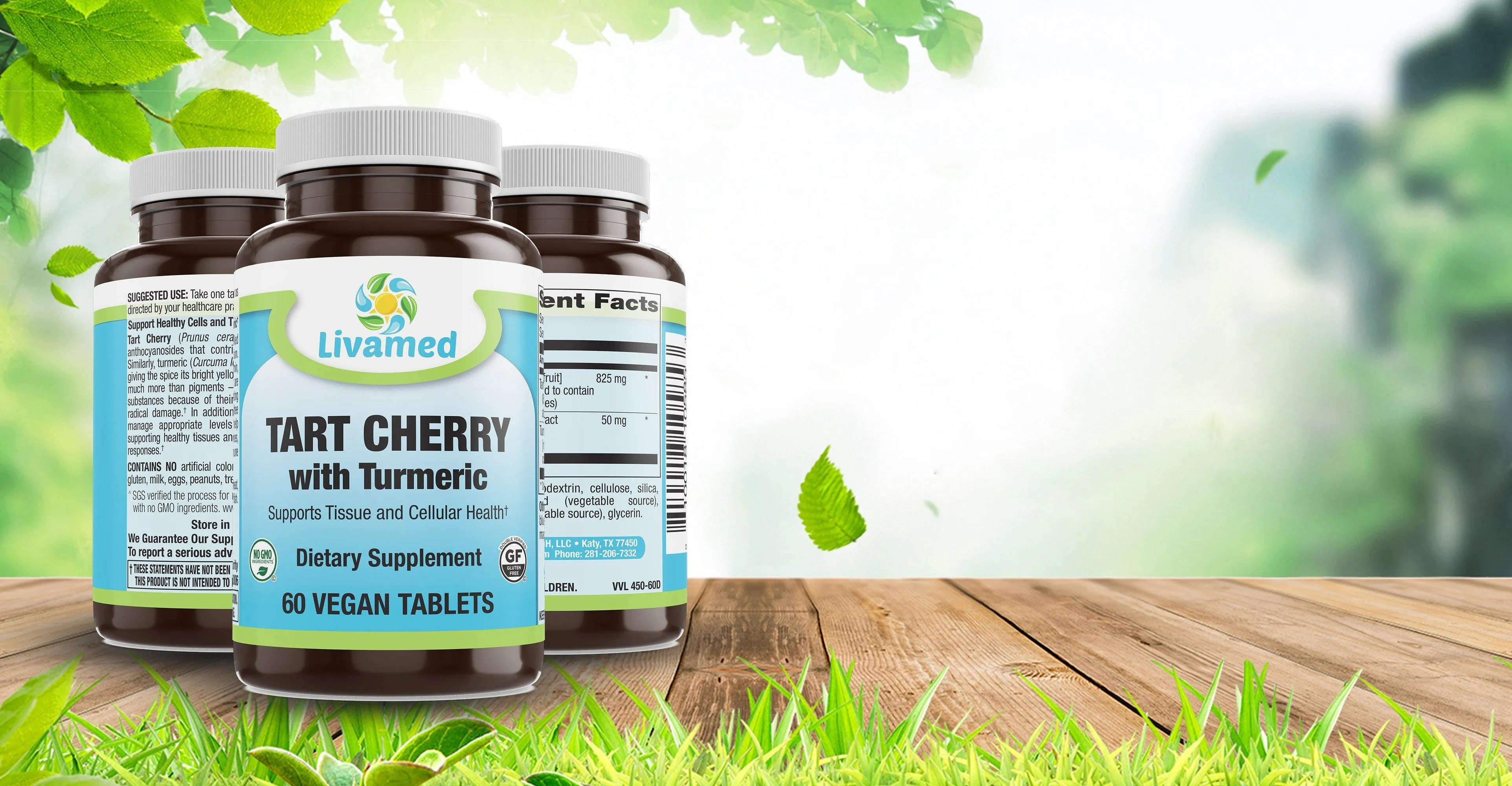 Tart Cherry with Turmeric Veg Tabs 60 Count