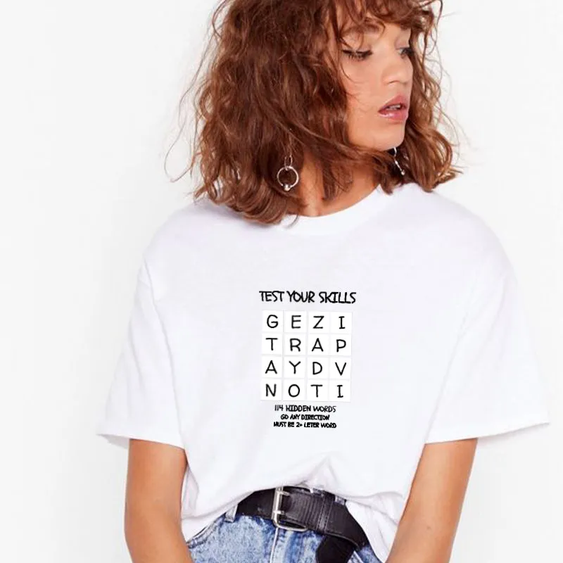 TEST YOUR SKILLS--114 HIDDEN WORDS Cotton Tee