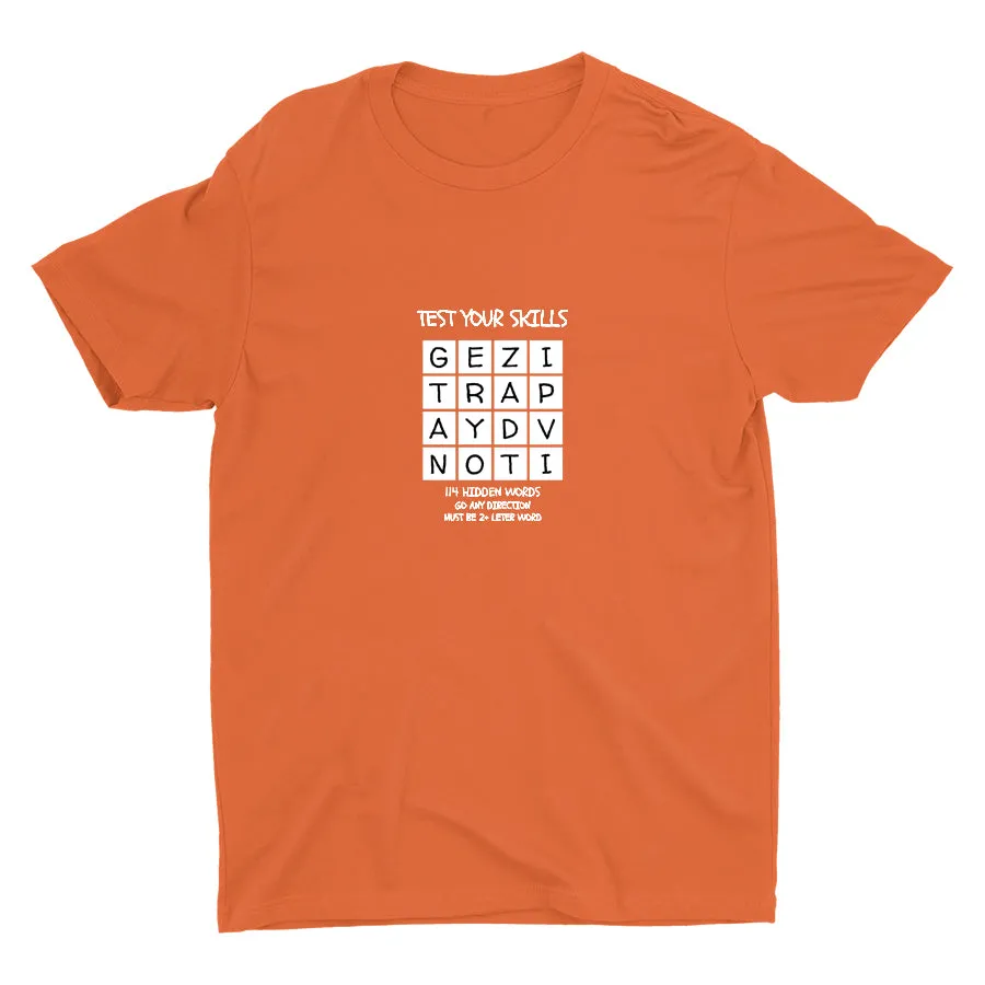 TEST YOUR SKILLS--114 HIDDEN WORDS Cotton Tee