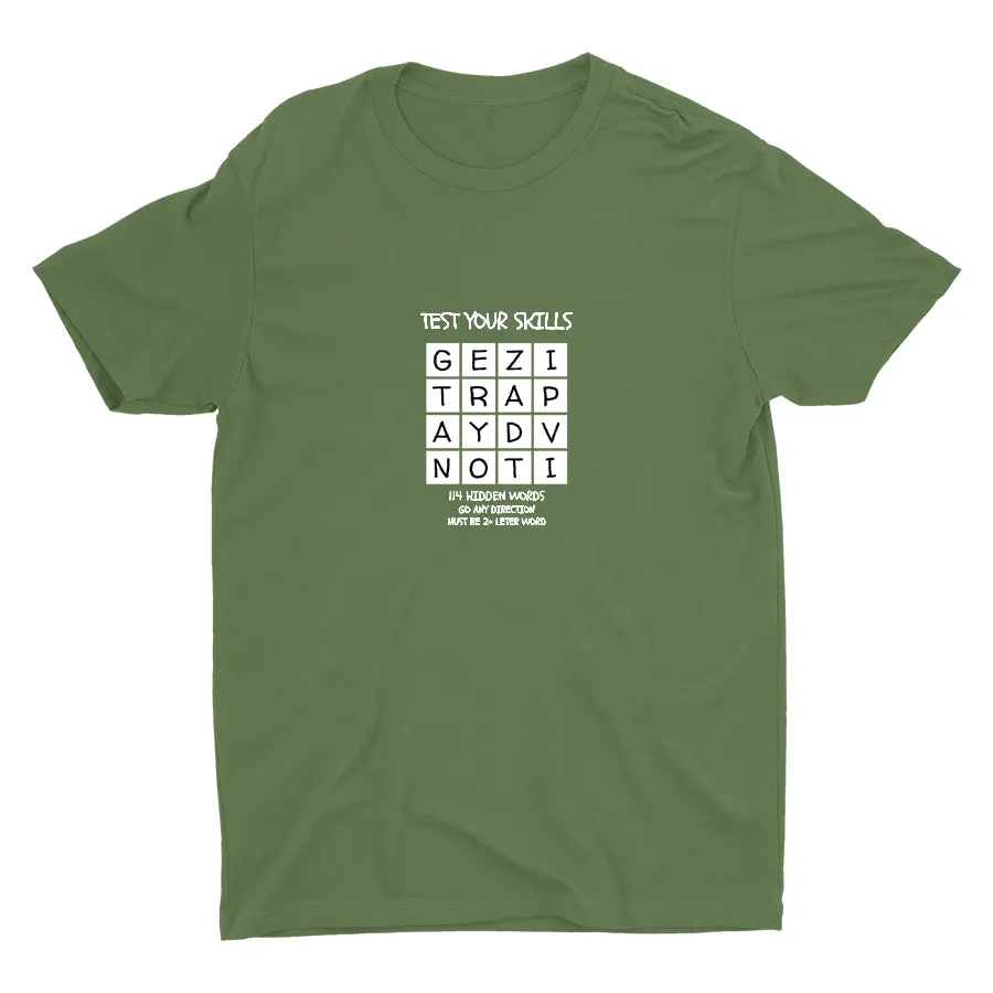TEST YOUR SKILLS--114 HIDDEN WORDS Cotton Tee