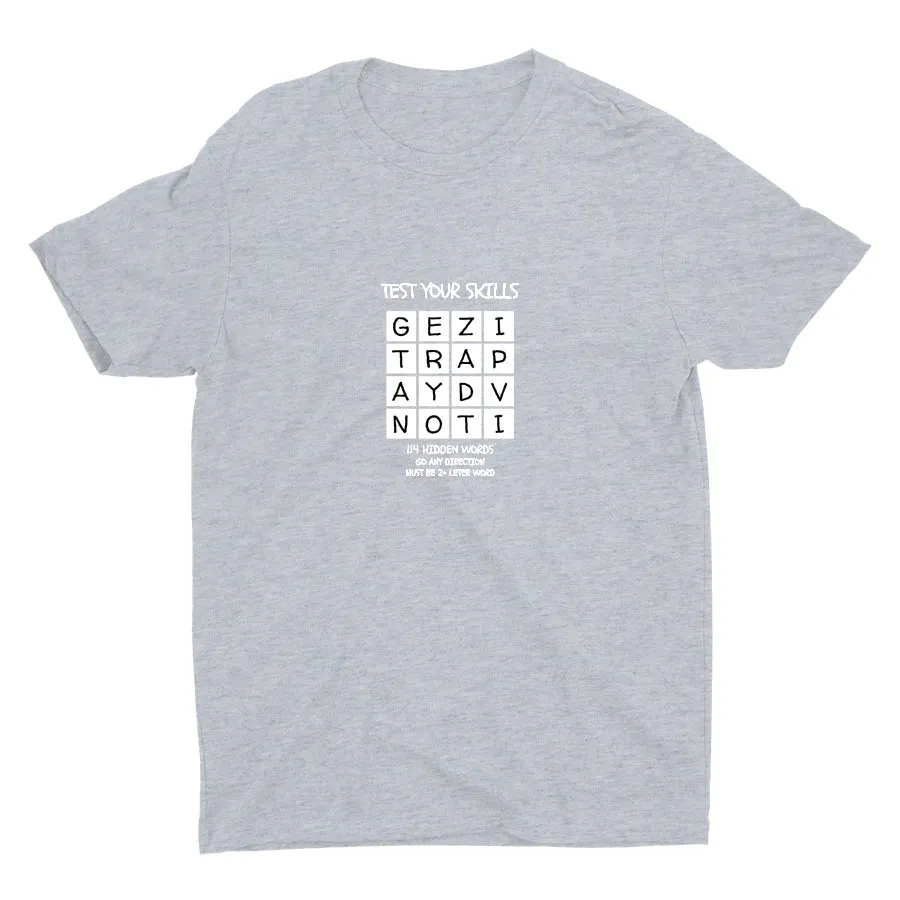 TEST YOUR SKILLS--114 HIDDEN WORDS Cotton Tee