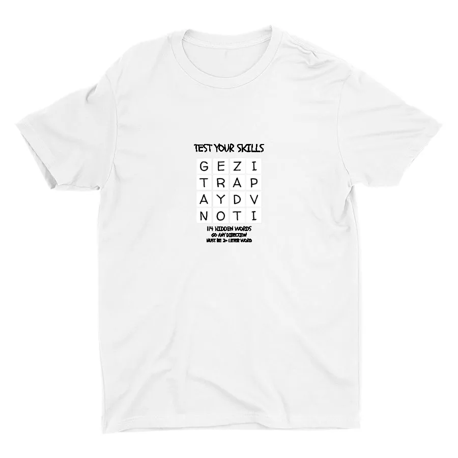 TEST YOUR SKILLS--114 HIDDEN WORDS Cotton Tee