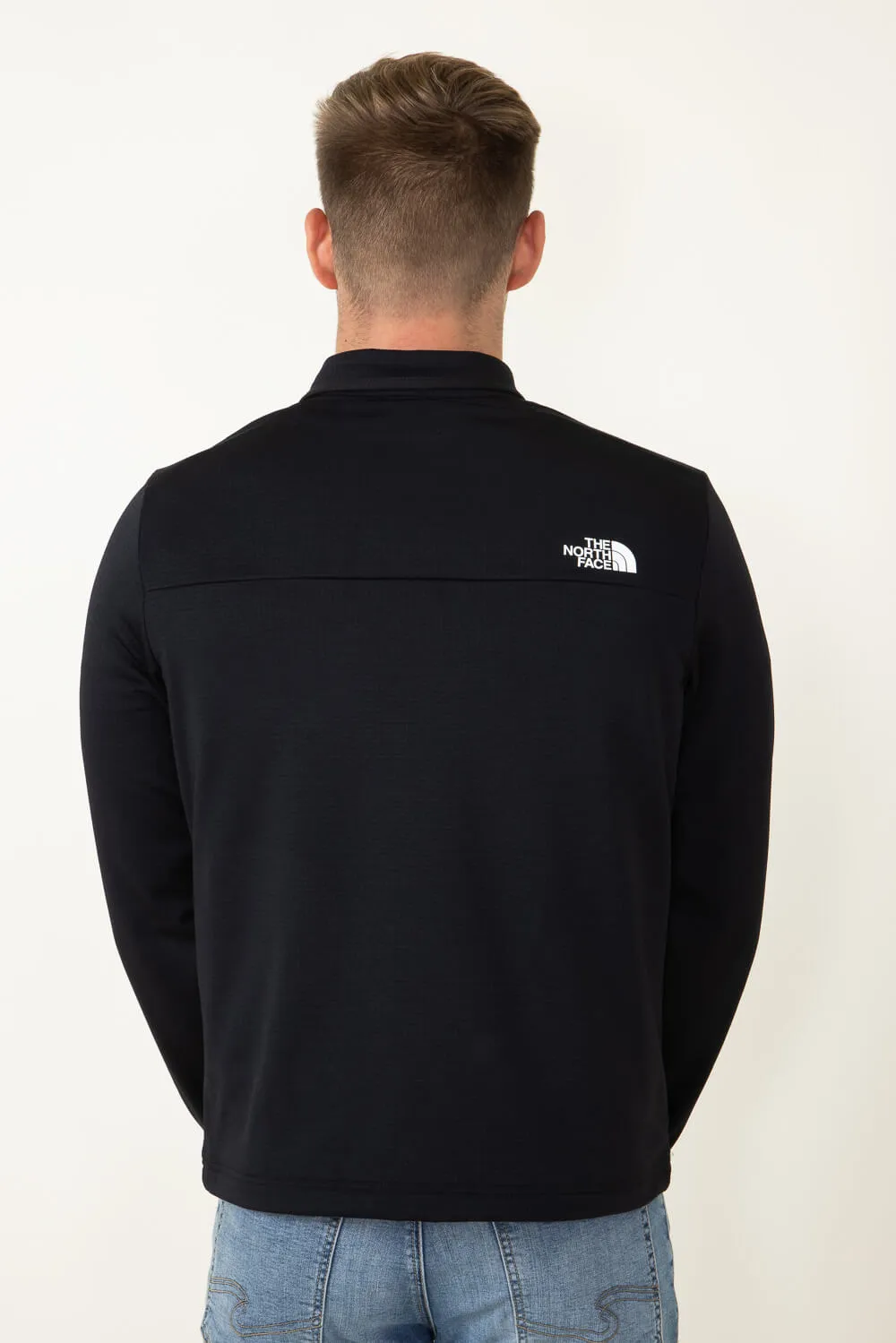 The North Face Cedar Trail Grid Fleece 1/4 Zip for Men in Black | NF0A8AZE-JK3-BLK