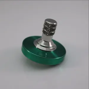 Translucent Green & Polish Stainless Steel Precision Spinning Top