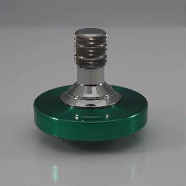 Translucent Green & Polish Stainless Steel Precision Spinning Top