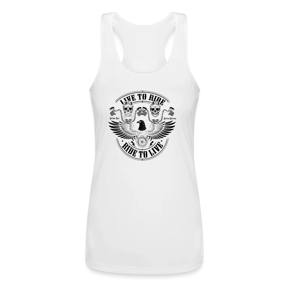 Tribute T - Women’s Performance Racerback Tank Top - Sunshine Family