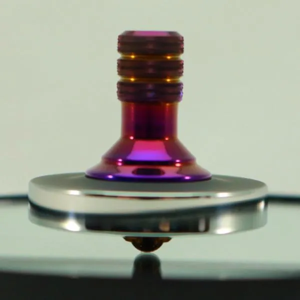 Two Step - Blacked out and polished stainless steel with a heat anodized titanium spindle #6