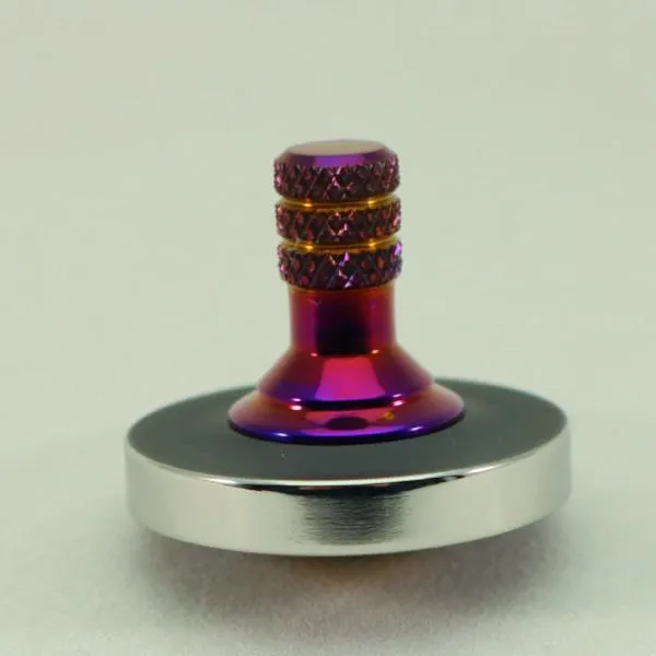 Two Step - Blacked out and polished stainless steel with a heat anodized titanium spindle #6
