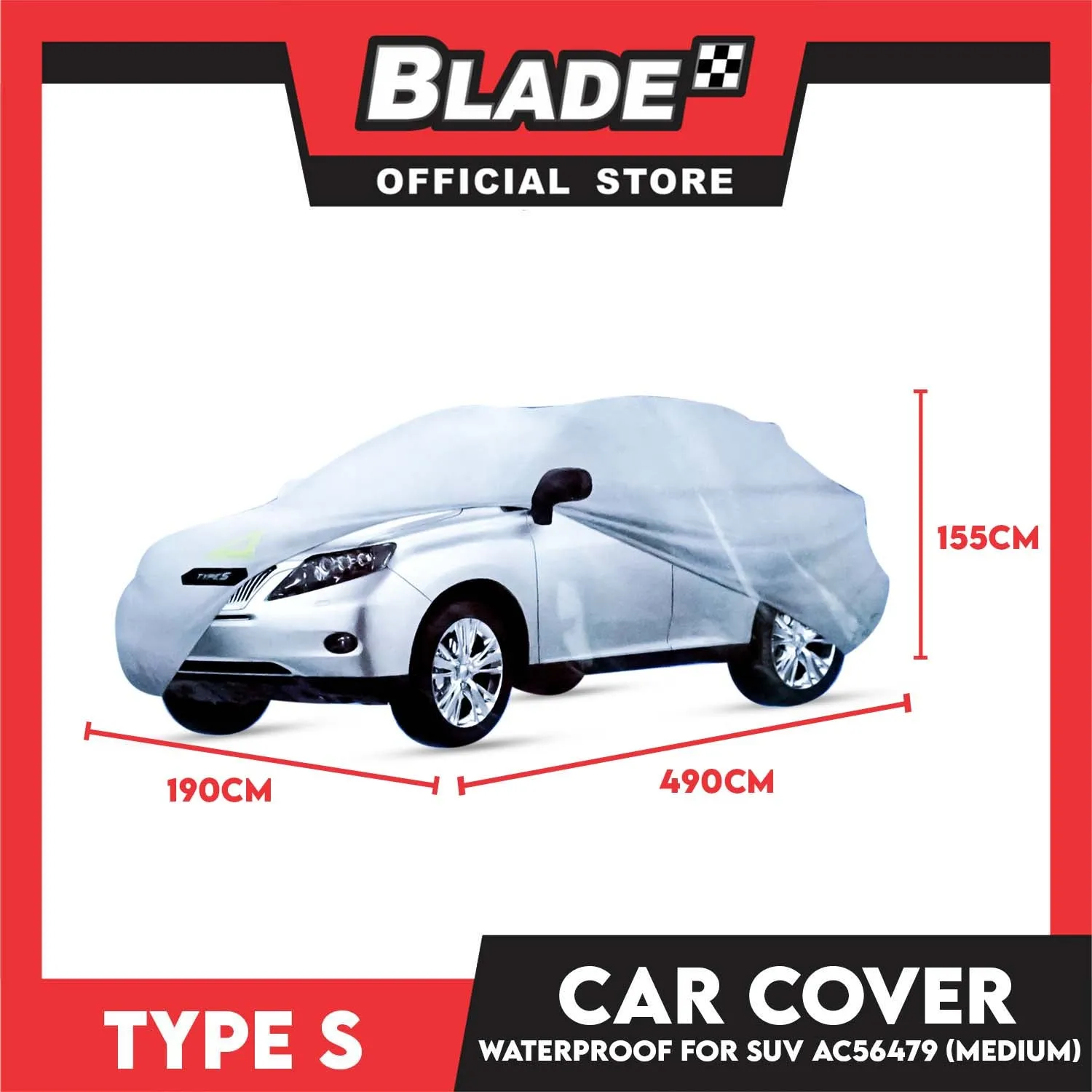 Type S Waterproof Car Cover For SUV (Medium) AC56479