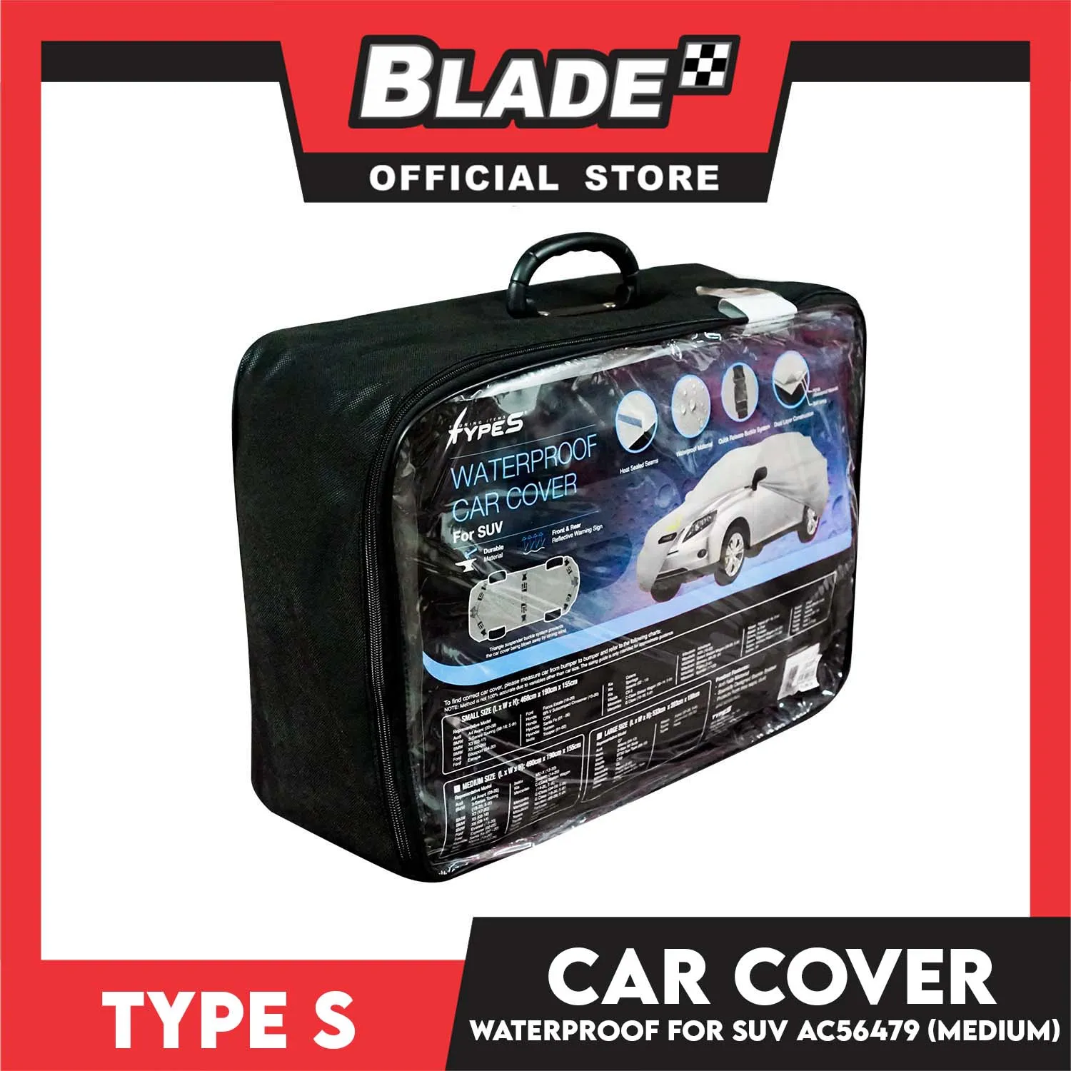 Type S Waterproof Car Cover For SUV (Medium) AC56479