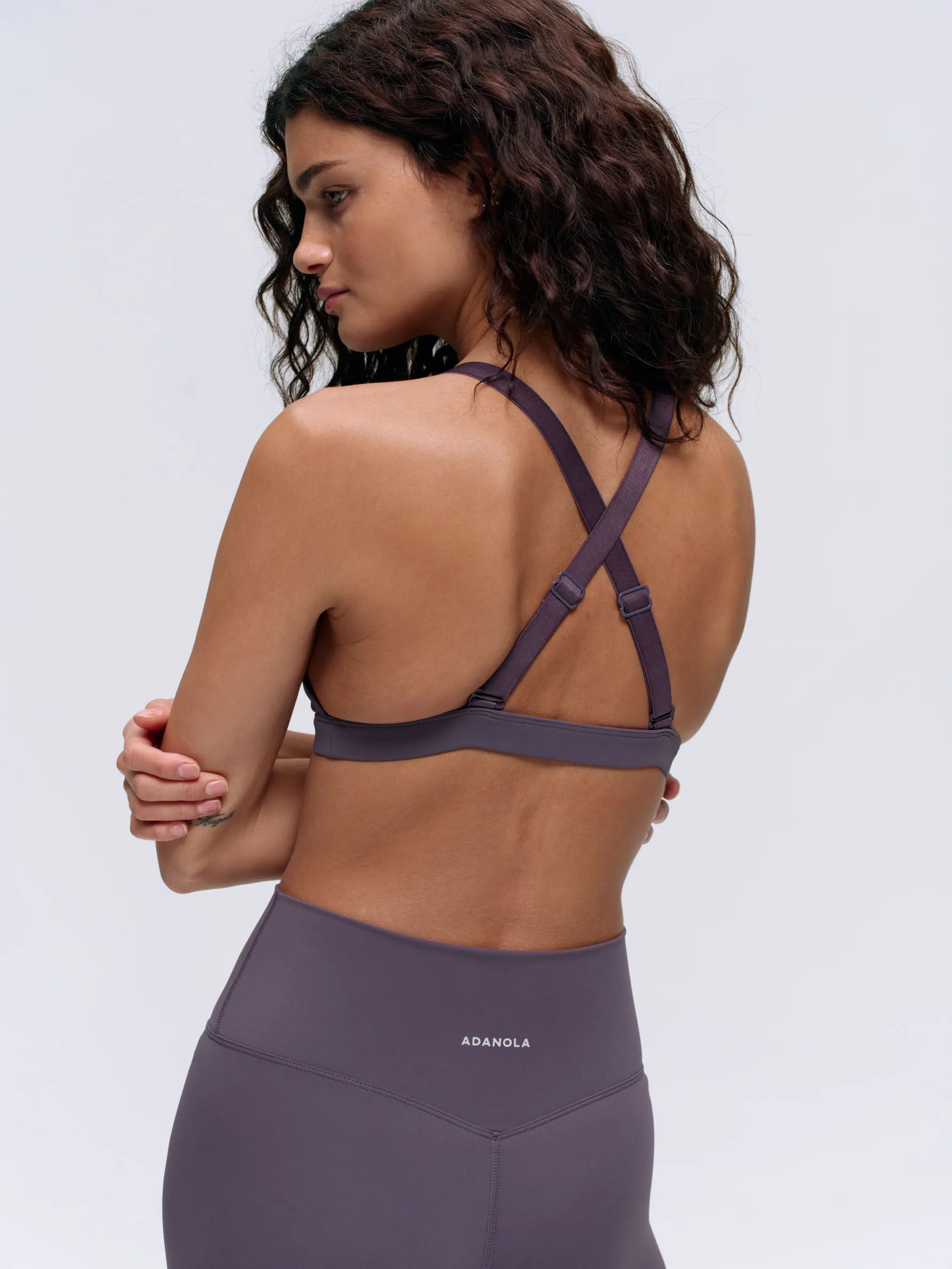 Ultimate Triangle Cross Back Bra - Violet Purple