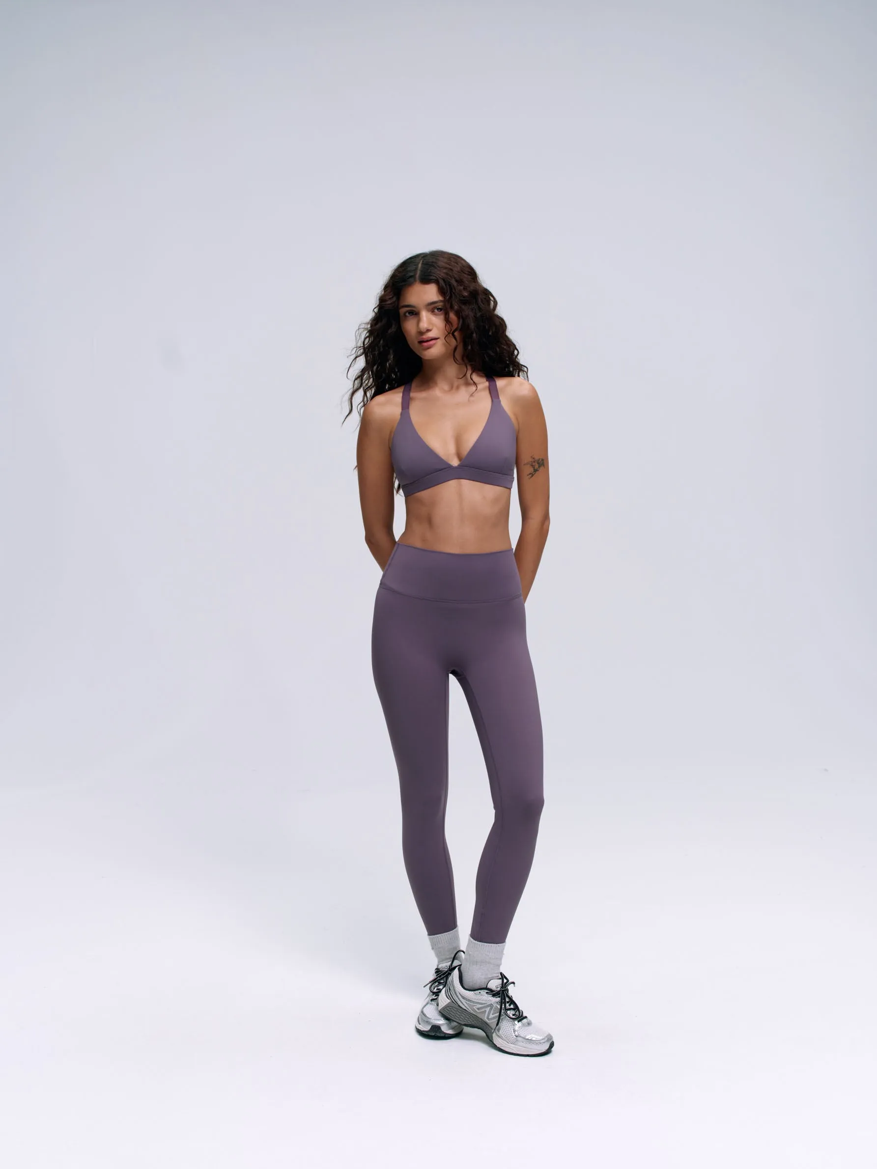Ultimate Triangle Cross Back Bra - Violet Purple