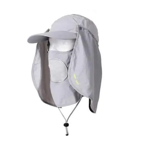 Unisex Outdooors Protection Uv Proof Windproof Fishing Cap Neck Face Flap Hat
